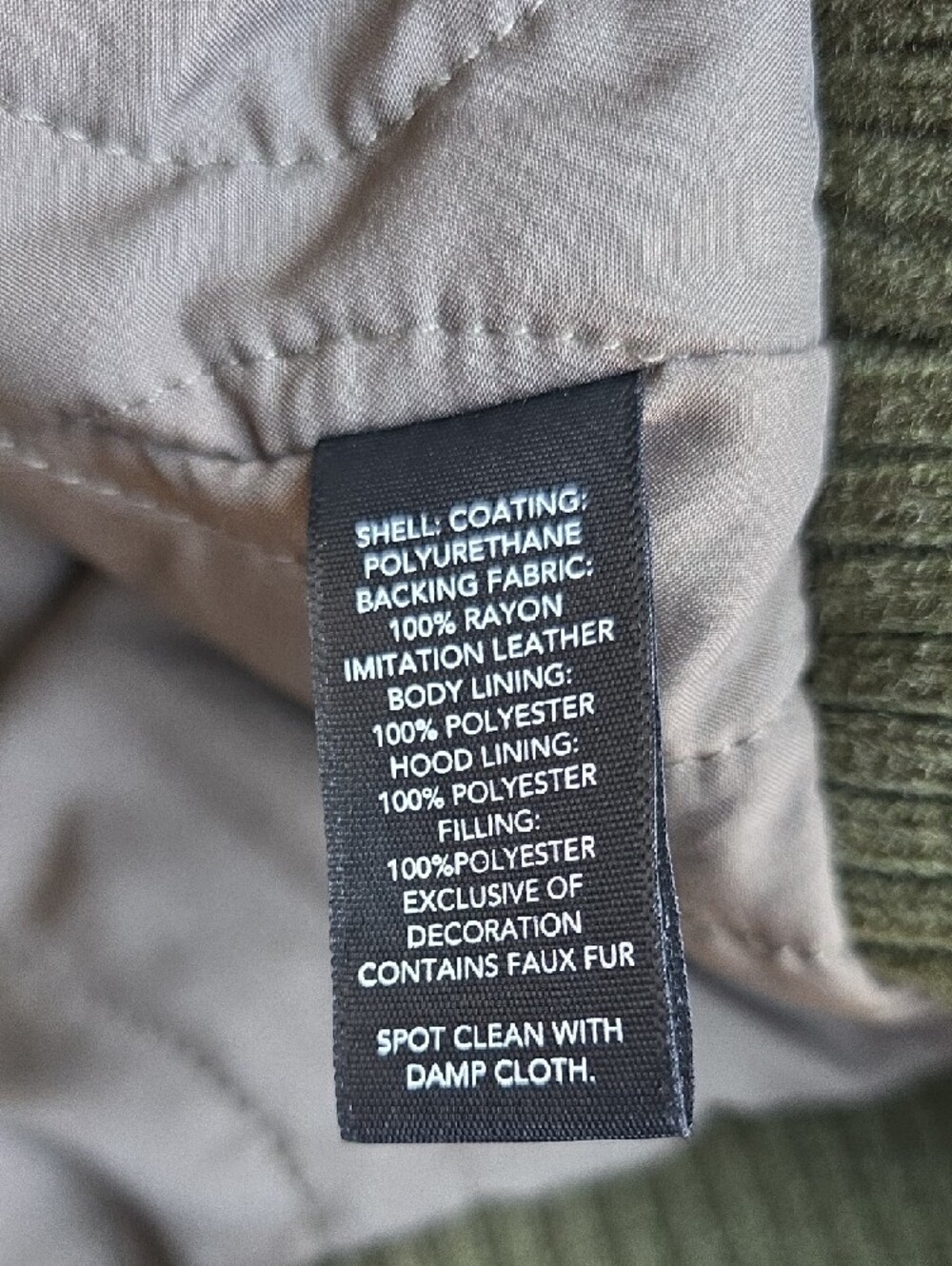 Ashley Graham Faux Leather Bomber Moto Jacket Fur Collar Olive Size 3X NEW - Picture 15 of 16